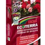 Dcm Ecoterra potgrond voor je geranium, Surfinia en alle éénjarige perkplanten.